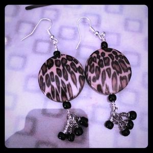 Handmade Cheetah Print Earrings!