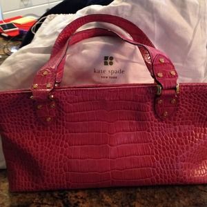 Pink Alligator Kate Spade Purse