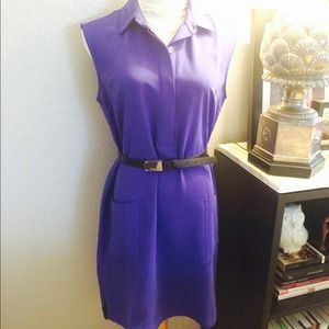 🌺Calvin Klein purple high low dress