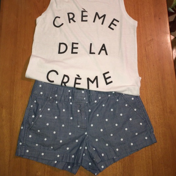✨SOLD J Crew Chambray Polka Dot Shorts✨