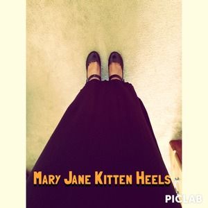 Candies Mary Jane Chunky Kitten Heels