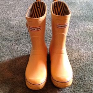 Yellow hunter boots