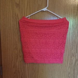Pink lace Bodycon skirt
