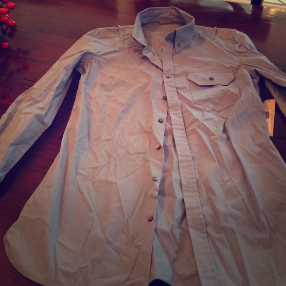 Blue collared shirt size 8 Lycra and cotton NWT