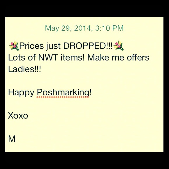 Prices are dropping in my closet!  Xoxo