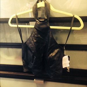 NEW GENIUNE LEATHER SEXY TOP