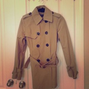 Kenneth Cole Reaction thigh length trench
