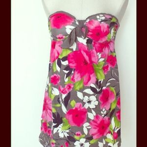 Floral chest wrap dress