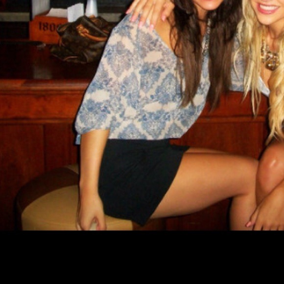 Forever 21 sheer patterned blouse