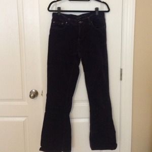 Calvin Klein Dark Purple Flare Corduroy Pants
