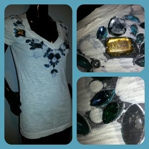💋SALE💋 J. CREW JEWELED NECKLACE T-SHIRT