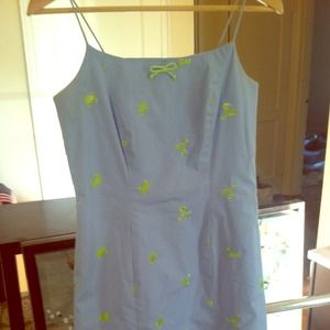Lilly Pulitzer summer dress--sky blue and green