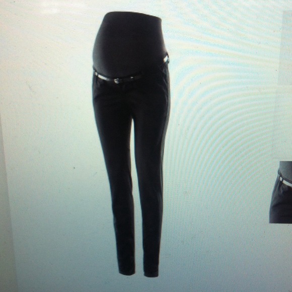 Maternity twill pants blk and blue