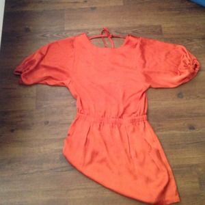 Michael Kors puff sleeve cocktail dress.