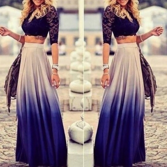 M's Boutique Dresses & Skirts - NEW Gorgeous Ombre Maxi Skirt
