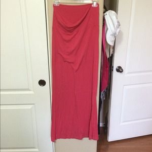Pink maxi skirt