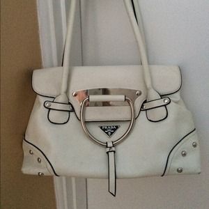 White / Silver handbag