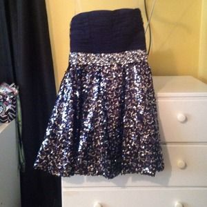 navy and sequin homecoming dress!