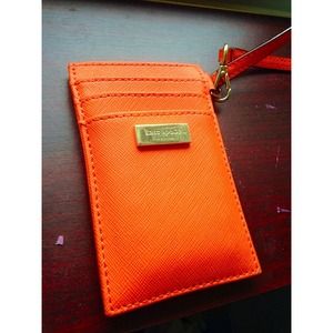 Kate Spade ID & Card holder wristlet Orange