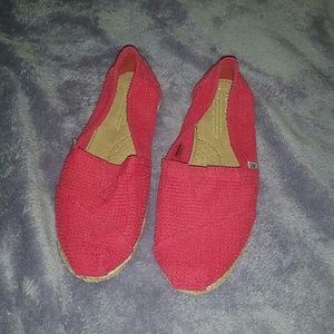 New TOMS hot pink shoes