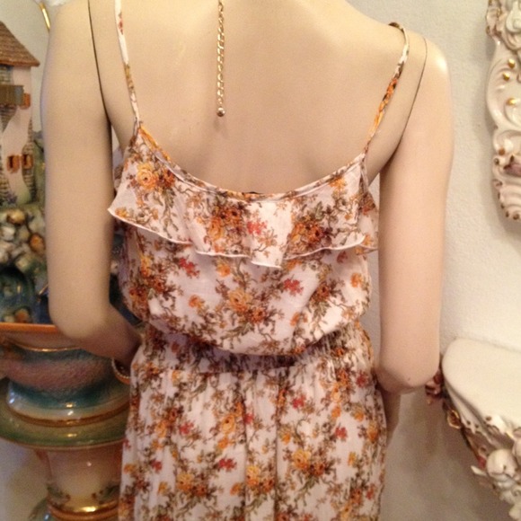 Bohemian Flower Spaghetti Maxi - Picture 3 of 4