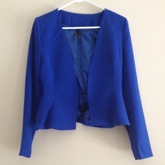 Jackets & Blazers - Blue light weight peplum blazer