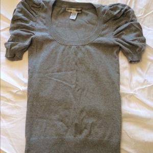 Puff sleeve grey sweater shirt