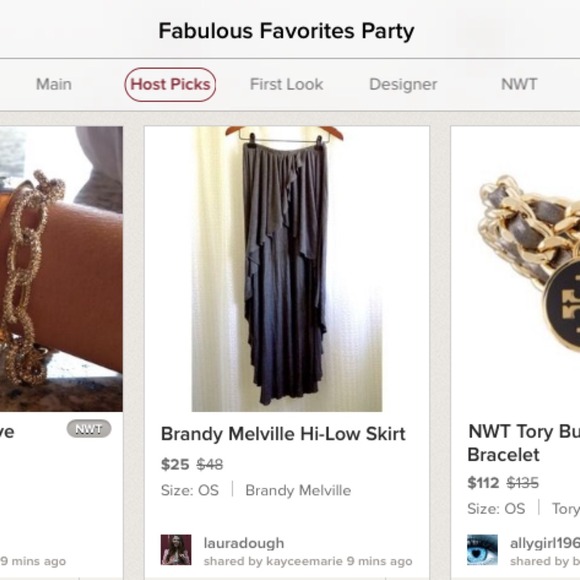 🎉HOST PICK Brandy Melville Hi-Low Skirt - Picture 4 of 4