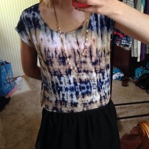 Tie dye chiffon top