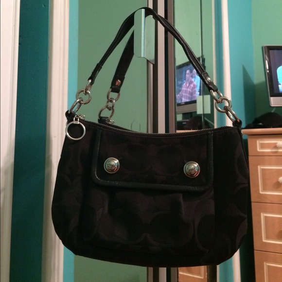 Coach, black shoulder handbag
