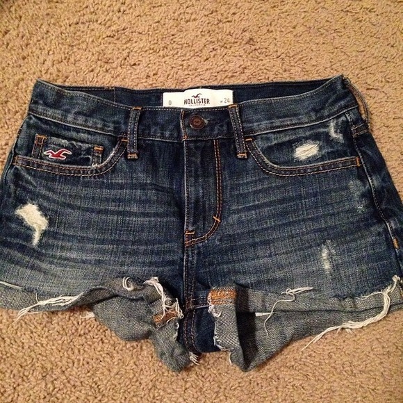 hollister high waisted denim shorts