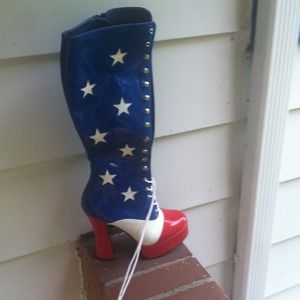 Patriotic Boots size 7 1/2