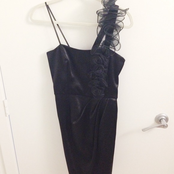 Jill Stuart asymmetrical strap cocktail dress