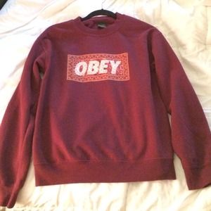 Obey magic carpet tapestry crew neck sweater