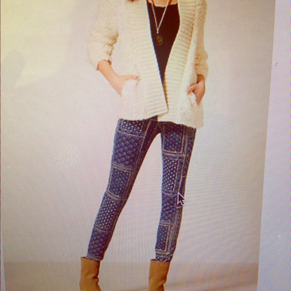 Anthropologie Pilcro Serif Cord Leggings
