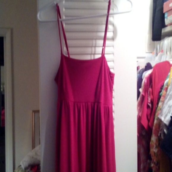 Long dress, red