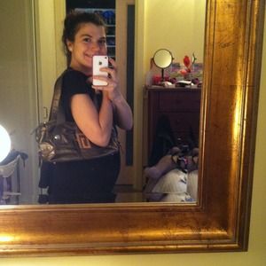 Bronze colored guess handbag