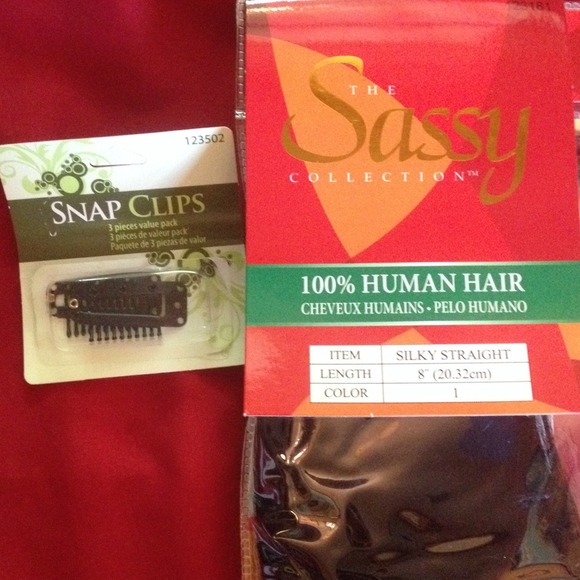 SASSY 100% Human Hair 8" Extensions - Black