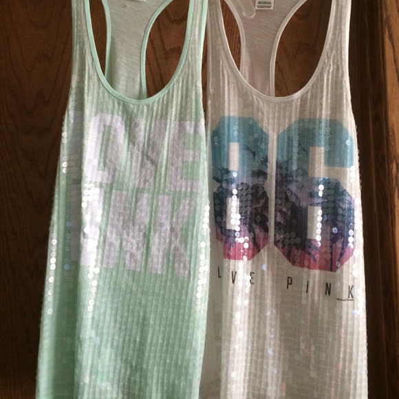 Victoria's Secret Pink Brand bling tank bundle!
