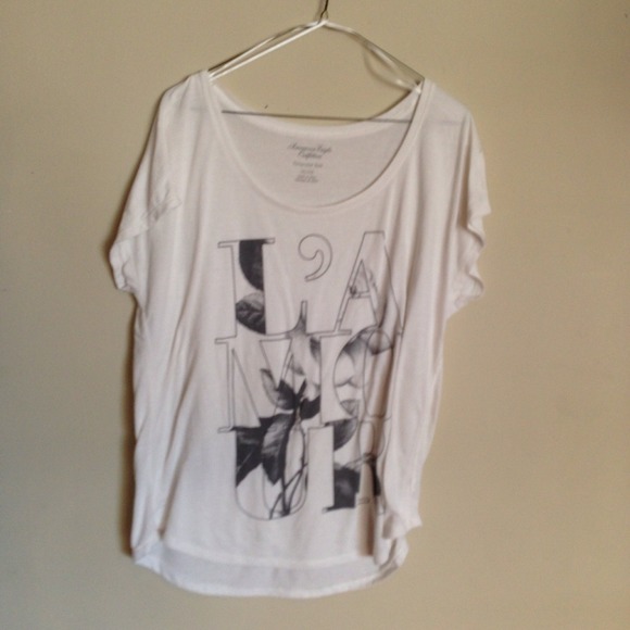 White and black L'AMOUR shirt - Picture 1 of 2