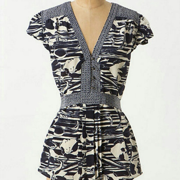 Anthropologie Silk Poridge Top