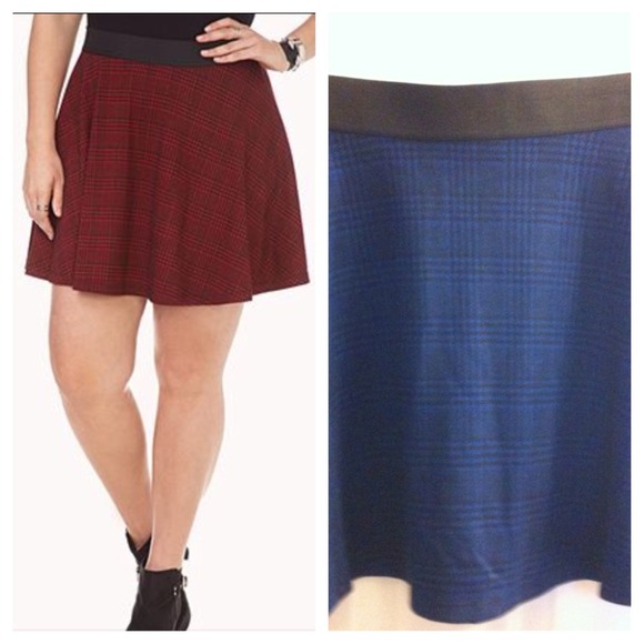 Forever21+ Prep School Mini Skirt (blue)
