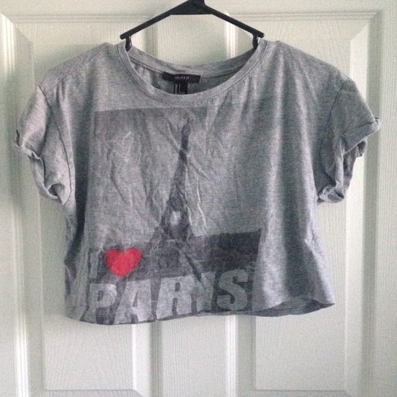 Cropped Paris top ; F21