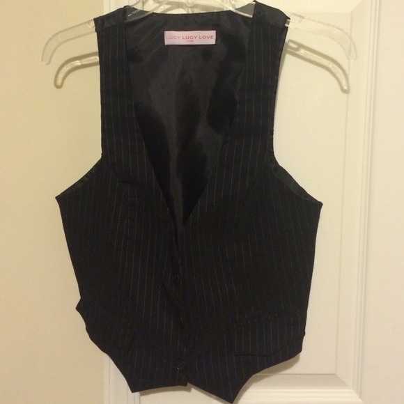 Beautiful Black Vest with White Stripes 👍
