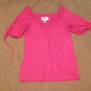Hot pink flowy top