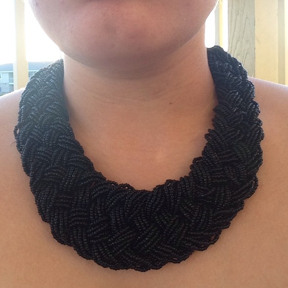 Unique Woven, Beaded Necklace