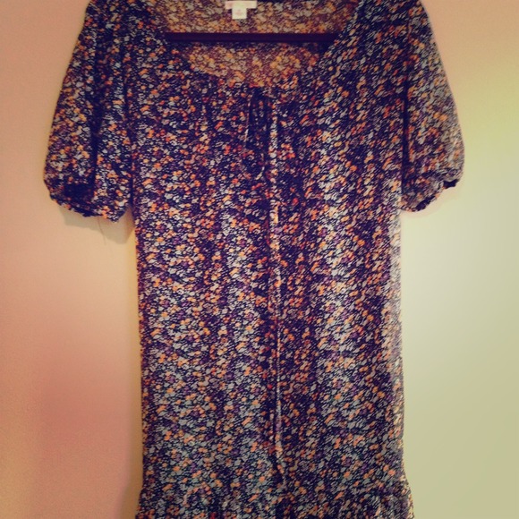 Baby-doll style flowered dress