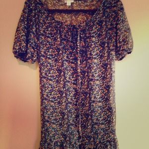 Baby-doll style flowered dress