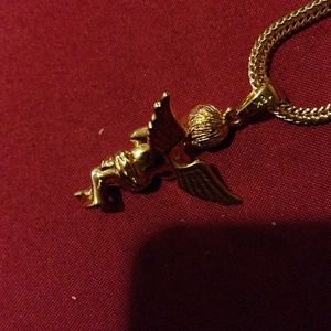 Gudarian angel necklace and lion necklace