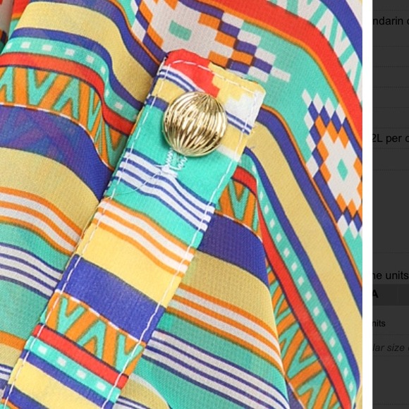 SALE!! NWT High-Low 3/4 Gold Detail Sleeve S M L - Picture 2 of 4